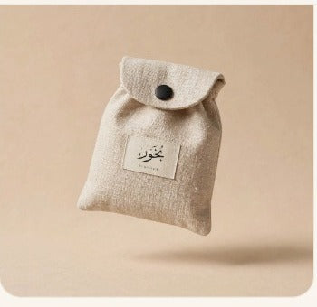 Lamasat No.07 White Musk and Saffron bukhoor pouch
